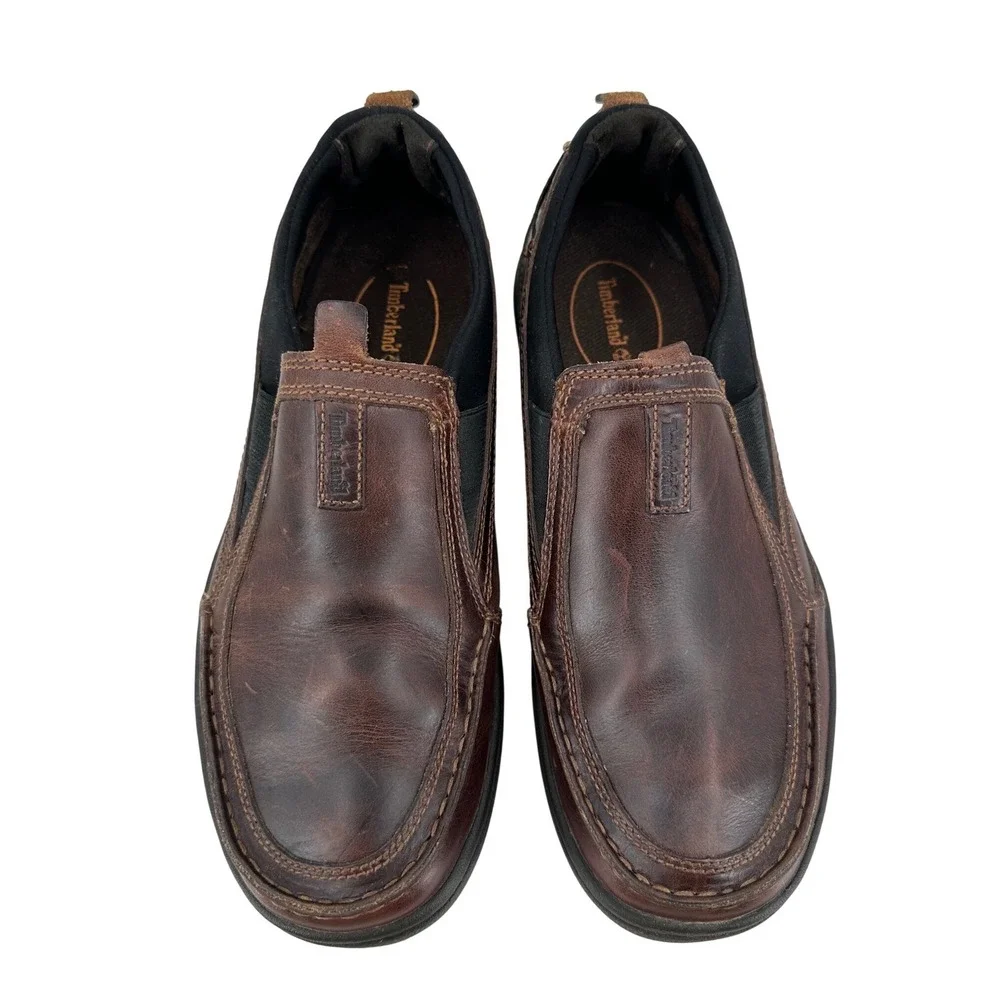 Timberland‎ Men's Brown Leather Slip On Loafers Shoes 74561 Size 9M Casual